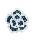 7.80 Carat Diamond and Blue Sapphire 18K Gold Ring, Size 6.5