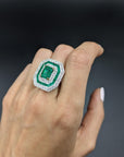 Emerald and Diamond Ring