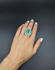 Emerald and Diamond Ring
