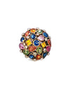 6.10 Carat Multi Sapphire and Diamond Cluster Antique Style Ring, Size 6.5