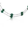 12 Carat Emerald & 8.2 Carat Diamond Platinum Necklace
