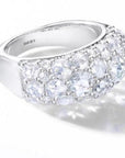7.29 Carat Rose Cut Cluster Ring 18K Gold, Size 6.5
