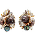 Multicolored Pearl Austrian Art Deco Pearl Earing