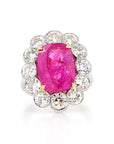 7.61ct Ruby and Diamond Ring Dia-4.05, 18K