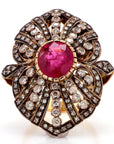 5.6 Carat Ruby and 1.90 Diamond Ring