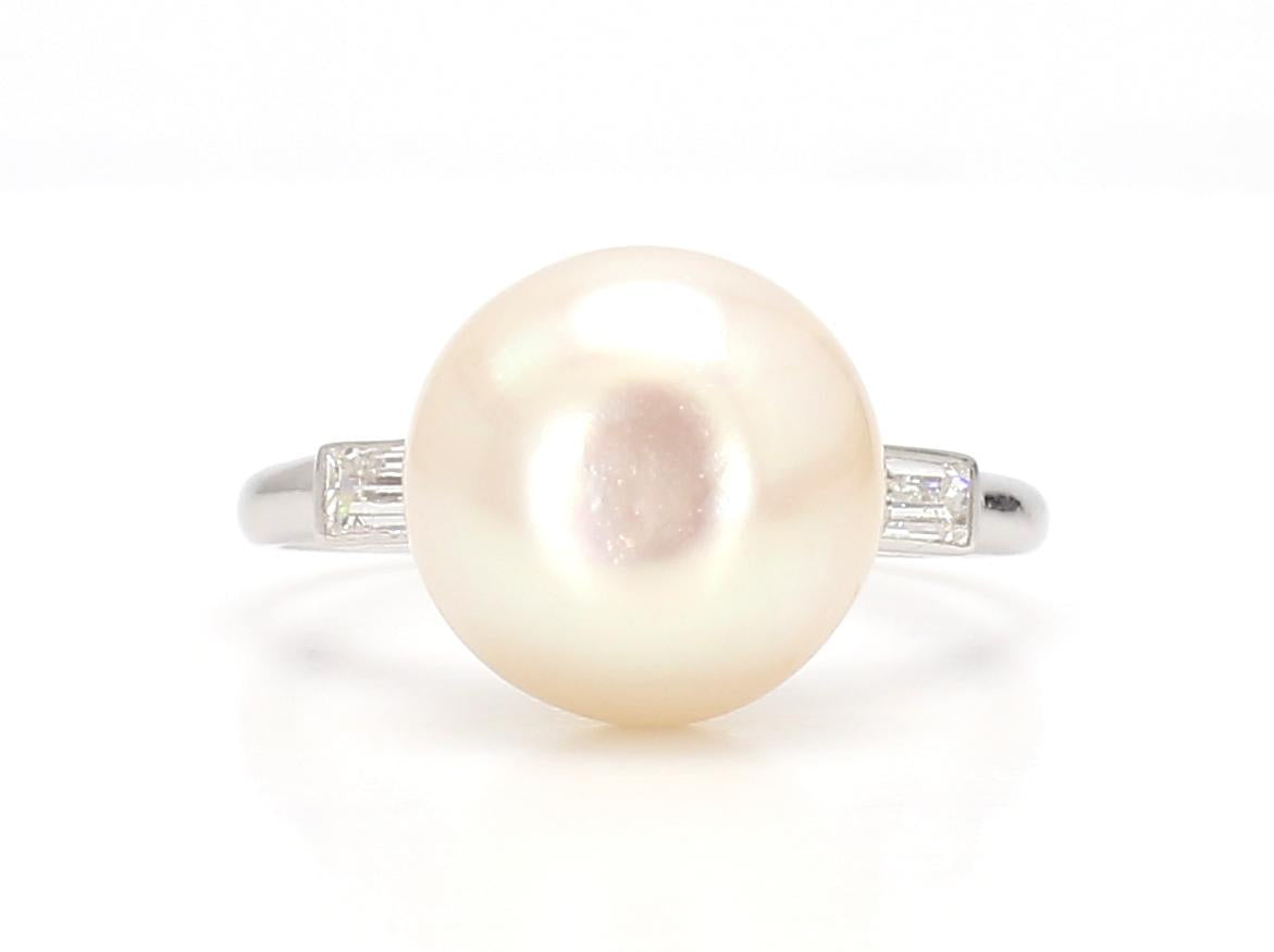 Natural Pearl Art Deco Ring
