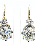 GIA Certified 6.02 Carat Diamond Art Deco Style Earrings