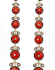 1.91 Carat Diamond and Coral 14K Gold Drop Earrings - 2 Pieces
