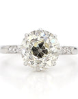 2.54 Carat Solitaire Diamond Platinum Ring, Size 4.5