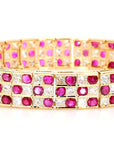 9.27 Natural Burmese Rubies and 9.11 Diamond Bracelet