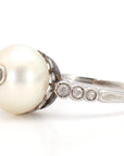 Pearl Platinum Ring