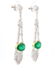 Emerald Diamond Earrings