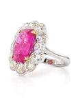 7.61ct Ruby and Diamond Ring Dia-4.05, 18K