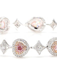 GIA Certifies Natural Fancy Pink Color Diamond Bracelet
