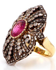 5.6 Carat Ruby and 1.90 Diamond Ring