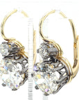 GIA Certified 6.02 Carat Diamond Art Deco Style Earrings