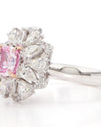 GIA Certified 1.03 Carat Light Pink Diamond 18K Gold Ring, Size 6.5