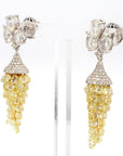 11.65 Carat Briolette Diamonds 18K Gold Earrings