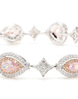 GIA Certifies Natural Fancy Pink Color Diamond Bracelet
