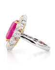 7.61ct Ruby and Diamond Ring Dia-4.05, 18K