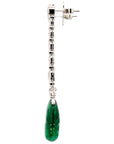 26 Carat Natural Certified Zambian Emerald Earrings