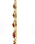 1.91 Carat Diamond and Coral 14K Gold Drop Earrings - 2 Pieces