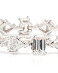 20 Carat Multi Shaped Diamond 18K Gold Bracelet