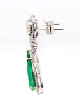 9 Carat Zambian Emerald and 1.01 Carat Diamond Ring in 18K Gold - 2 Pieces