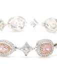 GIA Certifies Natural Fancy Pink Color Diamond Bracelet