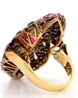 5.6 Carat Ruby and 1.90 Diamond Ring