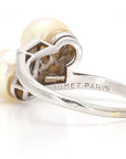 Certified French Chaumet Toi Et Moi Platinum Art Deco Platinum Ring, Size 6.5