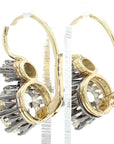 GIA Certified 6.02 Carat Diamond Art Deco Style Earrings