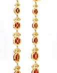 1.91 Carat Diamond and Coral 14K Gold Drop Earrings - 2 Pieces