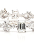20 Carat Multi Shaped Diamond 18K Gold Bracelet