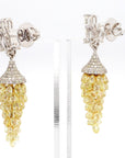 11.65 Carat Briolette Diamonds 18K Gold Earrings