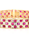 9.27 Natural Burmese Rubies and 9.11 Diamond Bracelet