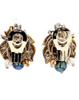 Multicolored Pearl Austrian Art Deco Pearl Earing
