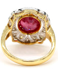 Ruby and Diamond Halo Ring
