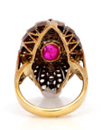 1.30 Carat Ruby and 2.10 Diamond Ring