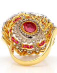 Ruby and Diamond 18K Gold Ring