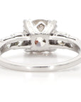 Art Deco 2.3 Carat Old Euro Diamond and Platinum Ring, Size 7