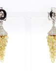 11.65 Carat Briolette Diamonds 18K Gold Earrings