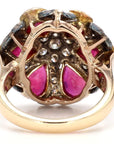7.22 Carat Ruby and 1 Carat Diamond 18K Gold Ring, Size 7.75