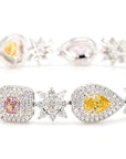 GIA Certified Natural Fancy Orange and Pink Diamond Bracelet