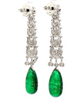 26 Carat Natural Certified Zambian Emerald Earrings