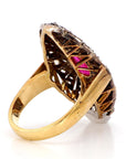 1.30 Carat Ruby and 2.10 Diamond Ring