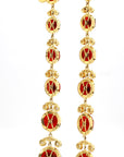 1.91 Carat Diamond and Coral 14K Gold Drop Earrings - 2 Pieces