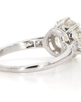 2.54 Carat Solitaire Diamond Platinum Ring, Size 4.5