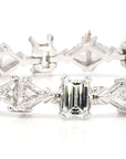 20 Carat Multi Shaped Diamond 18K Gold Bracelet