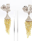 11.65 Carat Briolette Diamonds 18K Gold Earrings